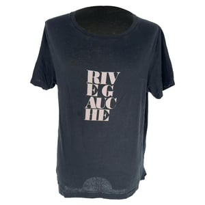 Saint Laurent Rive Gauche T-Shirt in Black Cotton