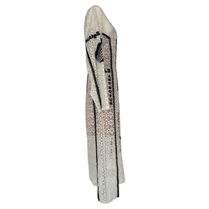 Stella McCartney Embroidered Slogan Midi Dress in Multicolor Polyamide