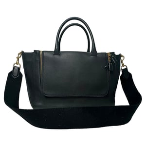 Anya Hindmarch Top Handle Bag in Black Leather