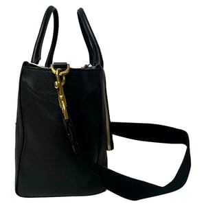Anya Hindmarch Top Handle Bag in Black Leather
