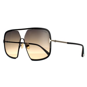 Tom Ford Aviator Herr Shiny Black Smoke Gradient