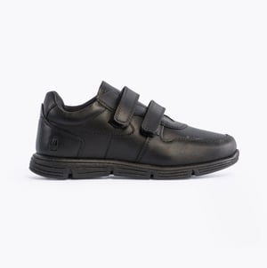 LUCAS Boys Leather School Shoes Black