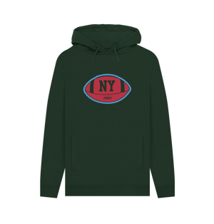 Park Fields NY Football Graphic Green Hoodie
