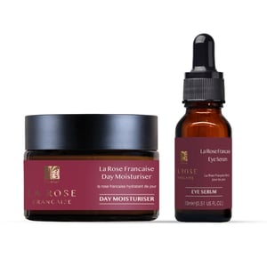 Dr. Botanicals Anti-Ageing La Rose Francaise Duo Moisturiser & Eye Serum Kit for Fine Lines, Wrinkles, Puffiness