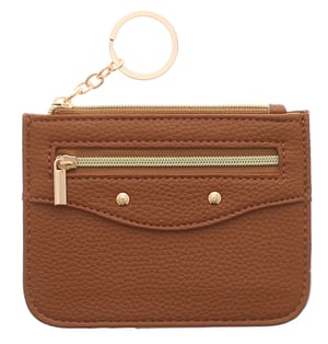 Card Holder RFID Blocking Lining Wallets Purses Kali Zip Fastening tan