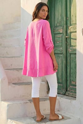 Necklace Frill Hem Tunic Top