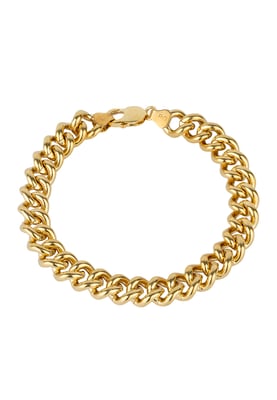 8.5" Rolled Gold Chunky Curb Chain Bracelet