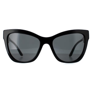 Versace Cat Eye Womens Black Pattern Dark Grey VE4417U