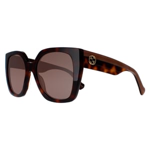 Gucci Square Womens Havana Crystal Brown Gradient GG1300S