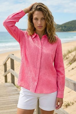 Textured Collared Shirt
