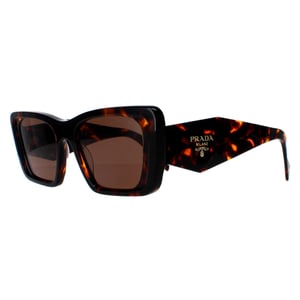 Prada Rectangle Womens Honey Havana Dark Brown PR08YS