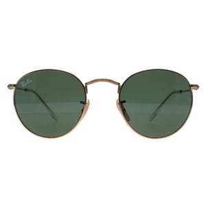 Ray-Ban Runda Unisex Guld Gröna Solglasögon RB3447 Rund Metall