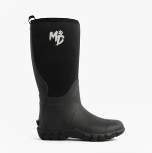 Mud Dogs RUTLAND TALL Neoprene Wellington Boots Black