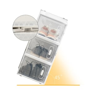 4goodz Homcom 8-delige set sneakerbox schoenendozen schoenorganizer