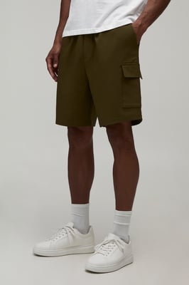 Relaxed Fit Elasticated Technical Stretch Cargo Shorts