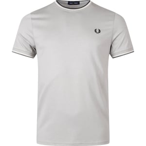 Fred Perry Twin Tipped T-Shirt In LimeStone Grey