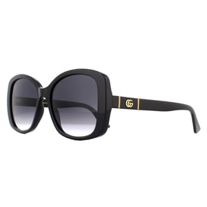 Gucci Butterfly Womens Black Grey Gradient Sunglasses