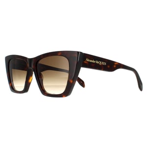 Alexander McQueen Cat Eye Womens Dark Havana Brown Gradient AM0299S