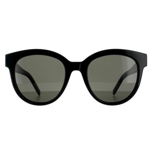 Saint Laurent Round Womens Black Grey Sunglasses