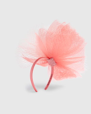 River Island Womens Fascinator Pink Jasmine Netted Edwina Ibbotson