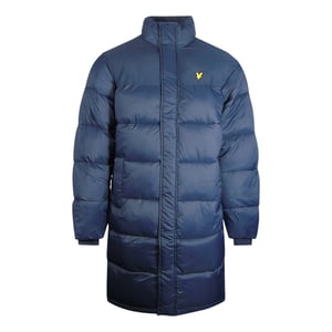 Lyle & Scott Men's Longline Wadded Puffer Jacket in Navy