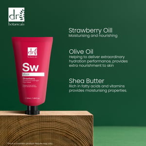 Dr. Botanicals Strawberry Anti-Ageing Overnight Face Mask 50ml for Fine Lines, Wrinkles, Dryness
