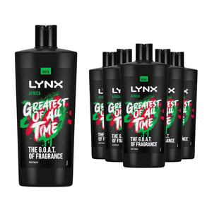 Lynx G.O.A.T Shower Gel up to 12H Refreshing Fragrance XXXL Africa 700ml, 12 Pack