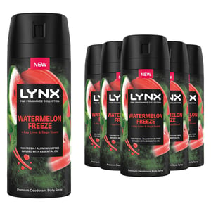 Lynx Men Deodorant Watermelon Freeze with 72Hrs Freshness 150ml, 24 Pack