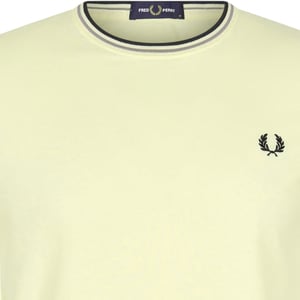 Fred Perry Twin Tipped T-Shirt In Ice Cream Yellow