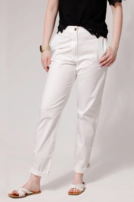 Tapered Ankle Grazer Chino Trousers