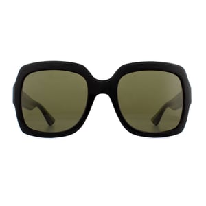 Gucci Square Womens Black Green Glitter and Red Green Sunglasses GG0036SN