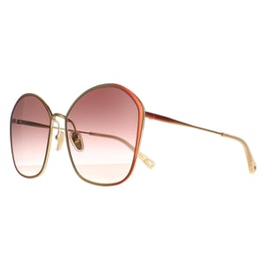 Chloe Square Womens Dark Brown Gold  Brown Gradient CH0015S