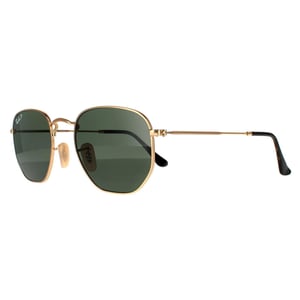 Ray-Ban Square Unisex Guld G-15 Grön Polariserade Solglasögon