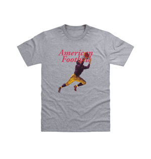 Pierce Archive American Football Athletic Grey T-Shirt