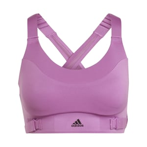 Women's adidas Scoop Neck Compression Fit Bra in Sepuli/Black