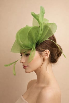 Flower & Feathers Fascinator Hat with Headband & Clip