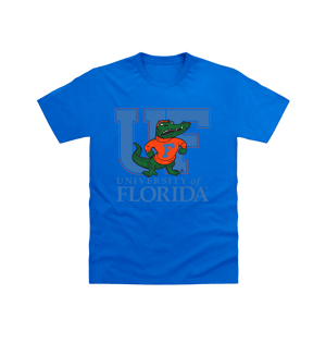 University Of Florida UF T-Shirt Heather Royal Blue