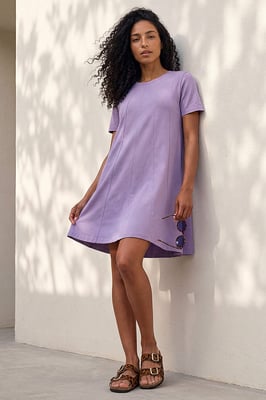 Cotton Panelled Swing Stretch Dress