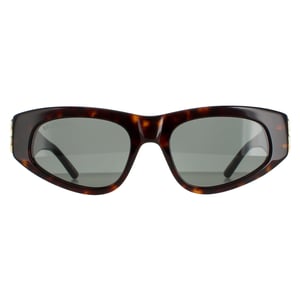 Balenciaga Oval Womens Dark Havana Green BB0095S