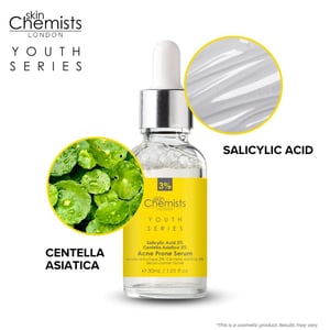 skinChemists Youth Series Acnegevoelig Serum Salicylzuur 2%, Centella Asiatica 3% 30ml