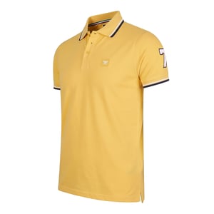 Cappuccino Italia Polo SS Polo Applique Pique Geel