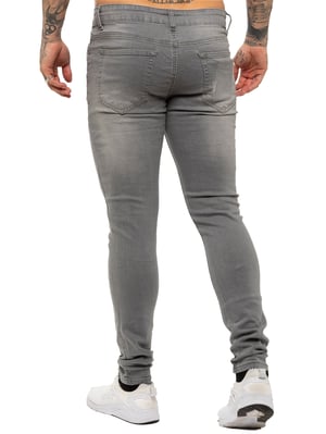 Enzo heren skinny gescheurde jeans