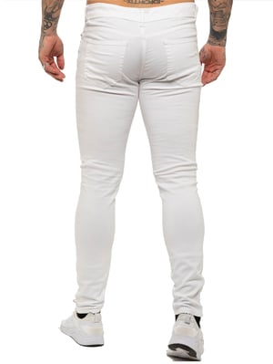 Enzo Mens Skinny Ripped Jeans