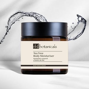 Dr. Botanicals Tea Tree Facial Scrub, Anti-Ageing Day & Night Moisturiser & Body Moisturiser Set for Fine Lines, Wrinkles, Dullness