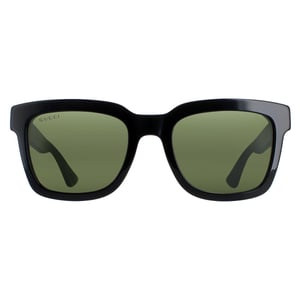 Gucci Rectangle Mens Black and Green With Red Stripe Green GG0001SN
