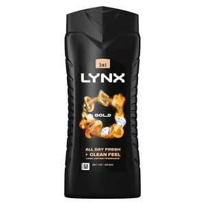 Lynx Gold 12H Refreshing Energy Boost Shower Gel Bodywash, 500ml
