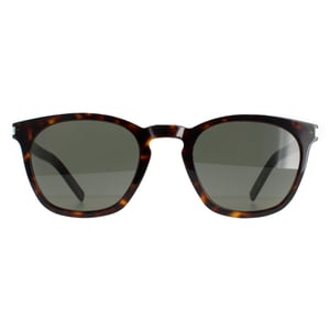 Saint Laurent Square Unisex Mörk Havana Grå SL 28 SLIM Solglasögon