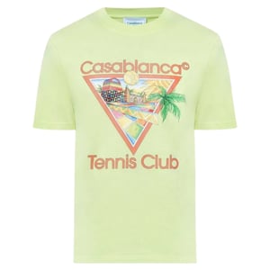 Casablanca Afro Cubism Tennis Club Pale Green T-shirt