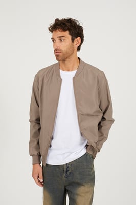 Taupe Bomber Jacket