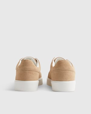 River Island Mens Trainers Beige Faux Suede Sneakers Round Toe